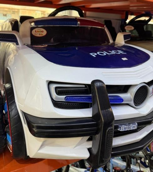 صورة سيارة شرطة كهربائية فاخرة للأطفال ببطارية